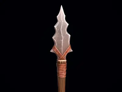 Stylized Stone Spear Low-poly 3D model