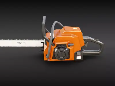 Generic Modern Gas Chainsaw Low-poly 3D model