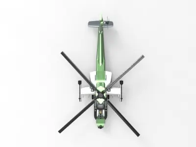 RC Apache Attack Helicopter Design 3D Printer Model 3D print model