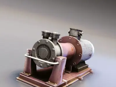 Water Pump Low-poly 3D model purchase