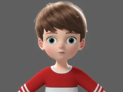 Cartoon Boy NoRig 3D model