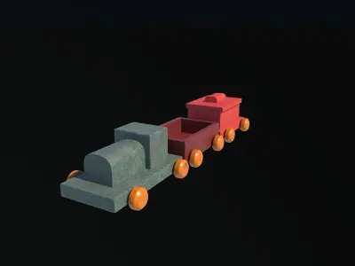 toy train 3D model 14
