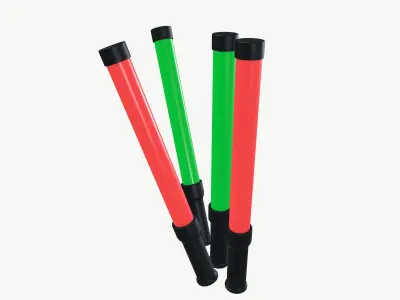 Emergency Rescue Light Sticks Rescue Low-poly 3D model