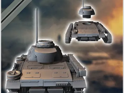Panzer III Ausf G Tauchpanzer - miniatures tabletop scenery 3D print model