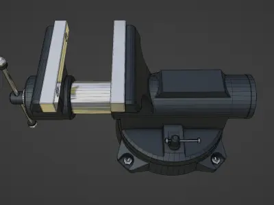 Bench Vise Low-poly 3D model get