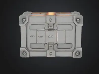 High Quality Crate 3D Model Game Ready Prop for Animations Low-poly 3D model
