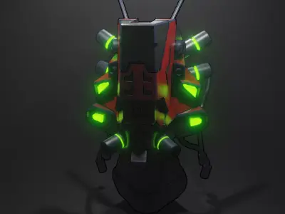 War Robot Head 3D model