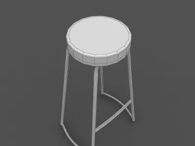 Adjustable Bar Stool  3D model