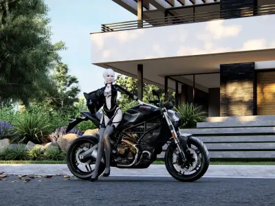 DUCATI MONSTER GIRL 3D model