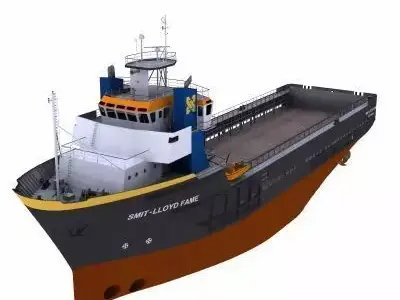 Platform Supply Vessel - 01 - 3D model