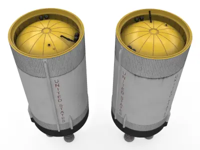 Saturn IV Stage Rocket 3D model