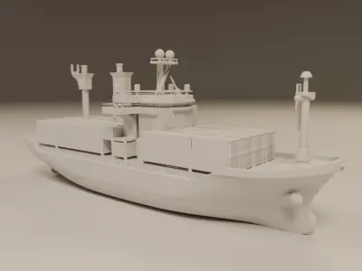cargo ship 3D print model