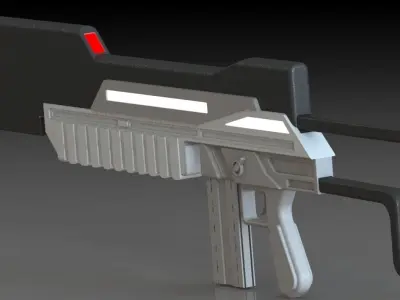 Conceptual gun 4 3D model