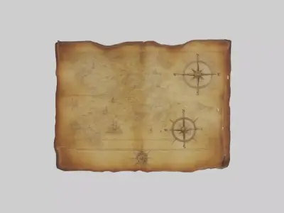 Treasuremap Model Low-poly 3D model