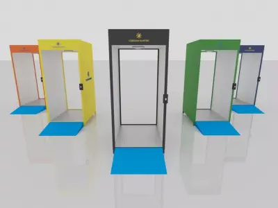 Corona Hunter Sanitizer desinfect Low-poly 3D model