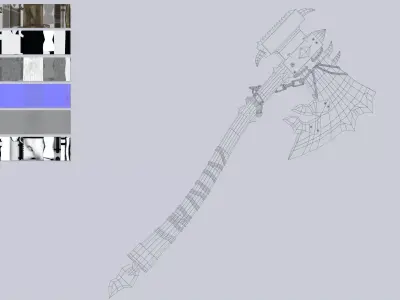 Orc axe Low-poly 3D model
