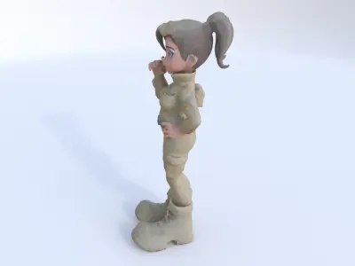 Military Personnel female 3D model