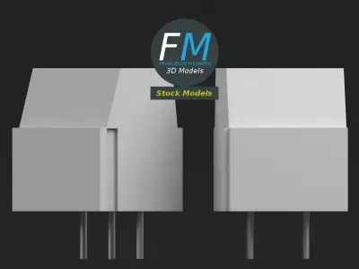 Board mounted screw terminals 3D model