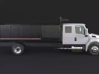 International MV Extended Cab Landscape Truck 3D model