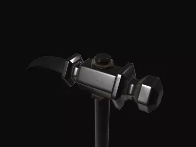Knight hammer Low-poly 3D model