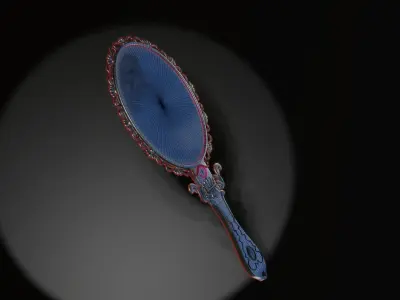 Medieval Handheld Mirror Low-poly 3D model