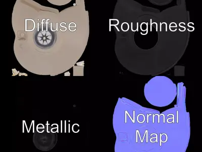 Elegant Nautical Compass Model Pack with Detailed Features Low-poly 3D model