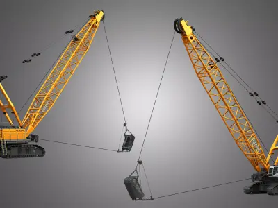 HS 8300 mining dragline 3D model