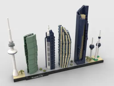Kuwait City Skyline 3D model