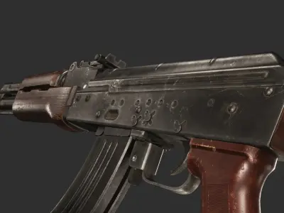 AK47 - Game Ready ak rifle Low-poly 3D model