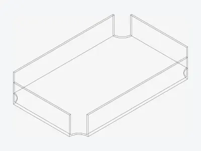 Furniture - Contemporary - Bond - Tray Centre Low-poly 3D model