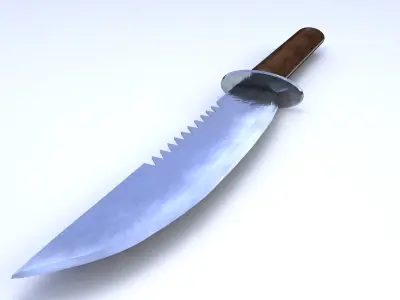 Old knife lowpoly model 3D model