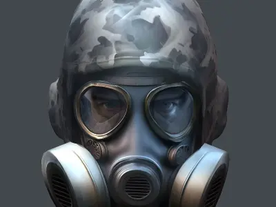 Helmet 3d model military combat Military Low-poly Low-poly 3D model 2