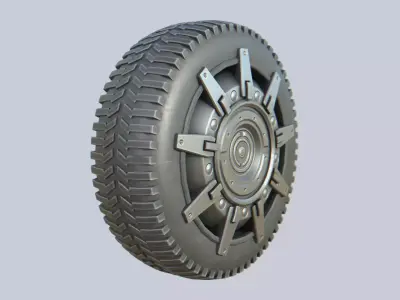 Scifi wheel Low-poly 3D model by Anima-Z from CGTrader