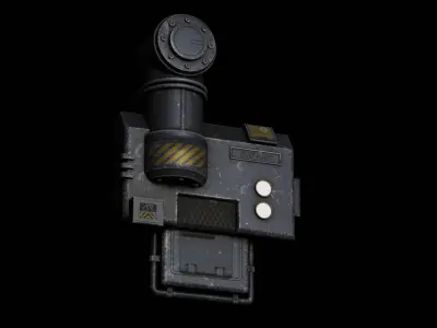 Sci-Fi-Industrial Pipe Low-poly 3D model
