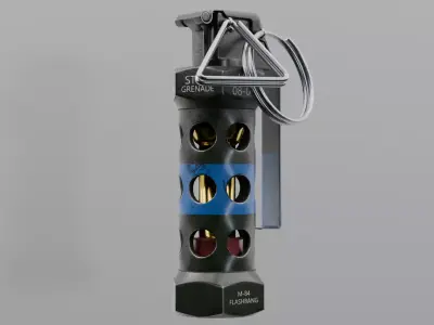 Flashbang Low-poly 3D model purchase