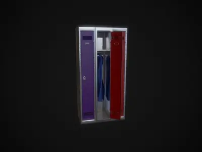 Factory locker Low-poly 3D model