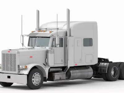 Truck 379 with interior  3D model
