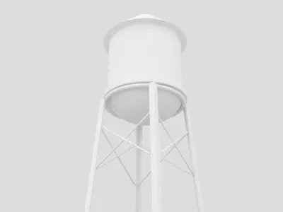 Industrial Water Tank 3D model