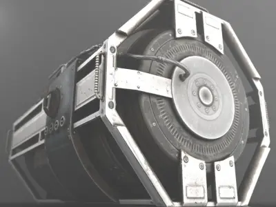Sci-Fi Emergency Backup Generator - Free Download Free low-poly 3D model