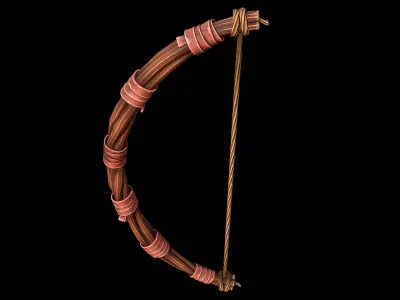 Stylized Bow Low-poly 3D model purchase