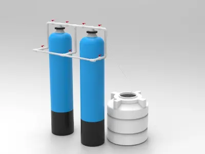 Storage Water Softener 3D model