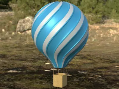 Balloon Minimal Style 3D Mdel 3D model