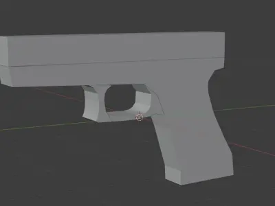 Low Poly Pistol gun Free low-poly 3D model purchase