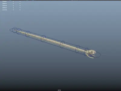  Snake skeleton rigged 