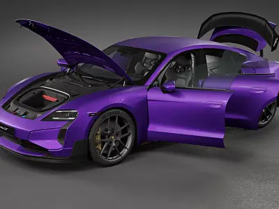 2025 Porsche Taycan Turbo GT Weissach Package 3D model