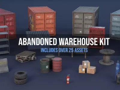 Abandoned Warehouse and Factory Kit 3D model