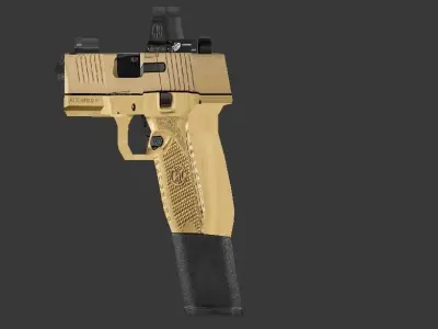 Low Poly FN 509 Midsize Tactical Pistol Low-poly 3D model