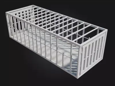 Animal Trap Cage  Tensioned Steel for Wild Captures 3D model