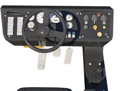 Truck Console  3D Model 3D model