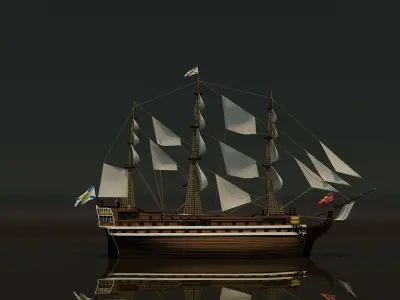 Sailing ship 3D model buy